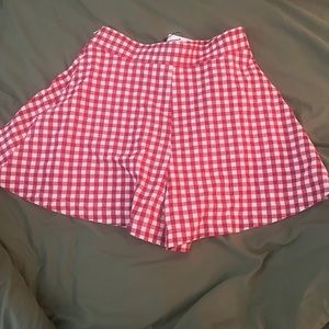 Zara White and Red Skort